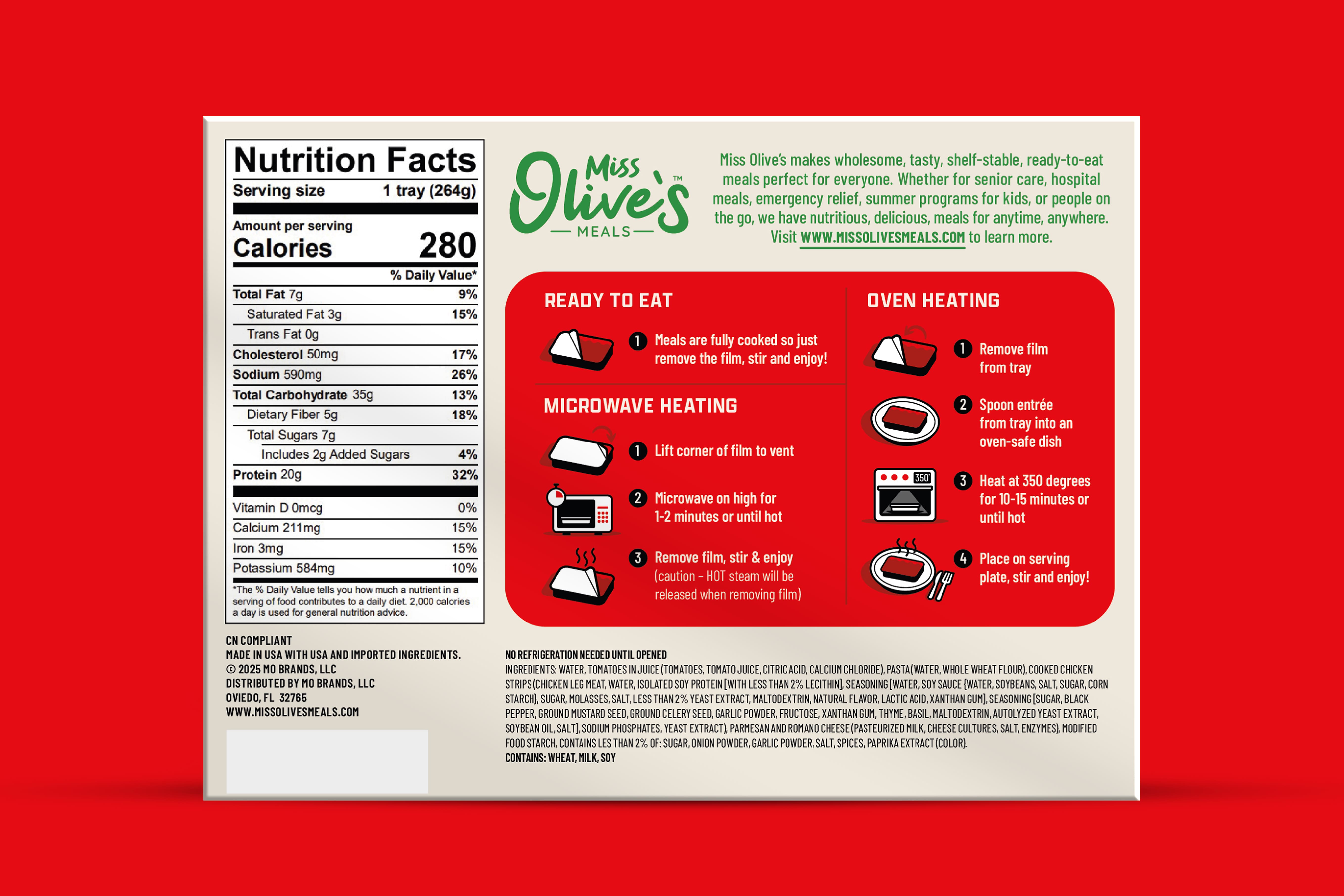 Chicken Pasta Parmigiana (9.3 oz tray)