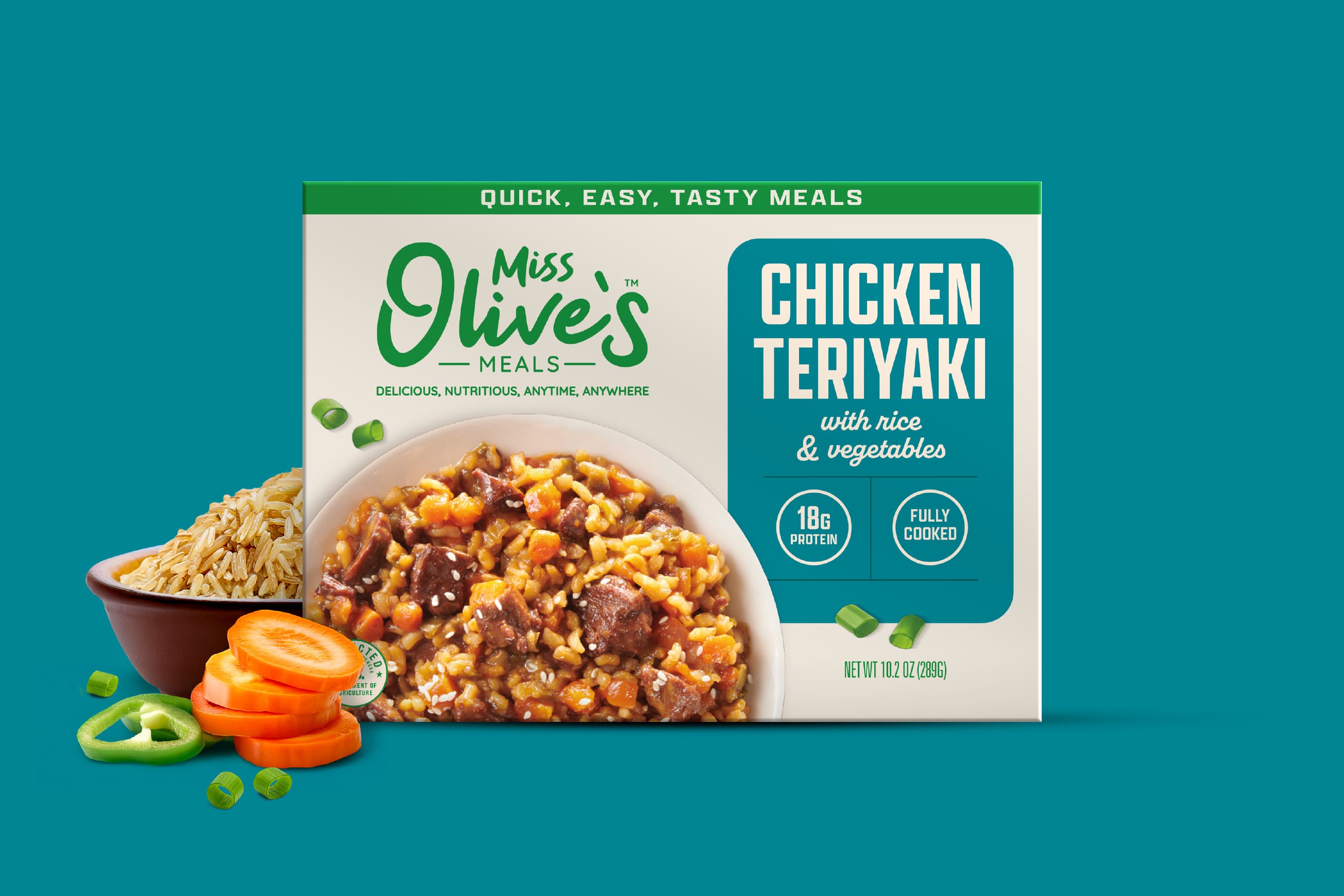 Chicken Teriyaki with Rice (10.2 oz tray)