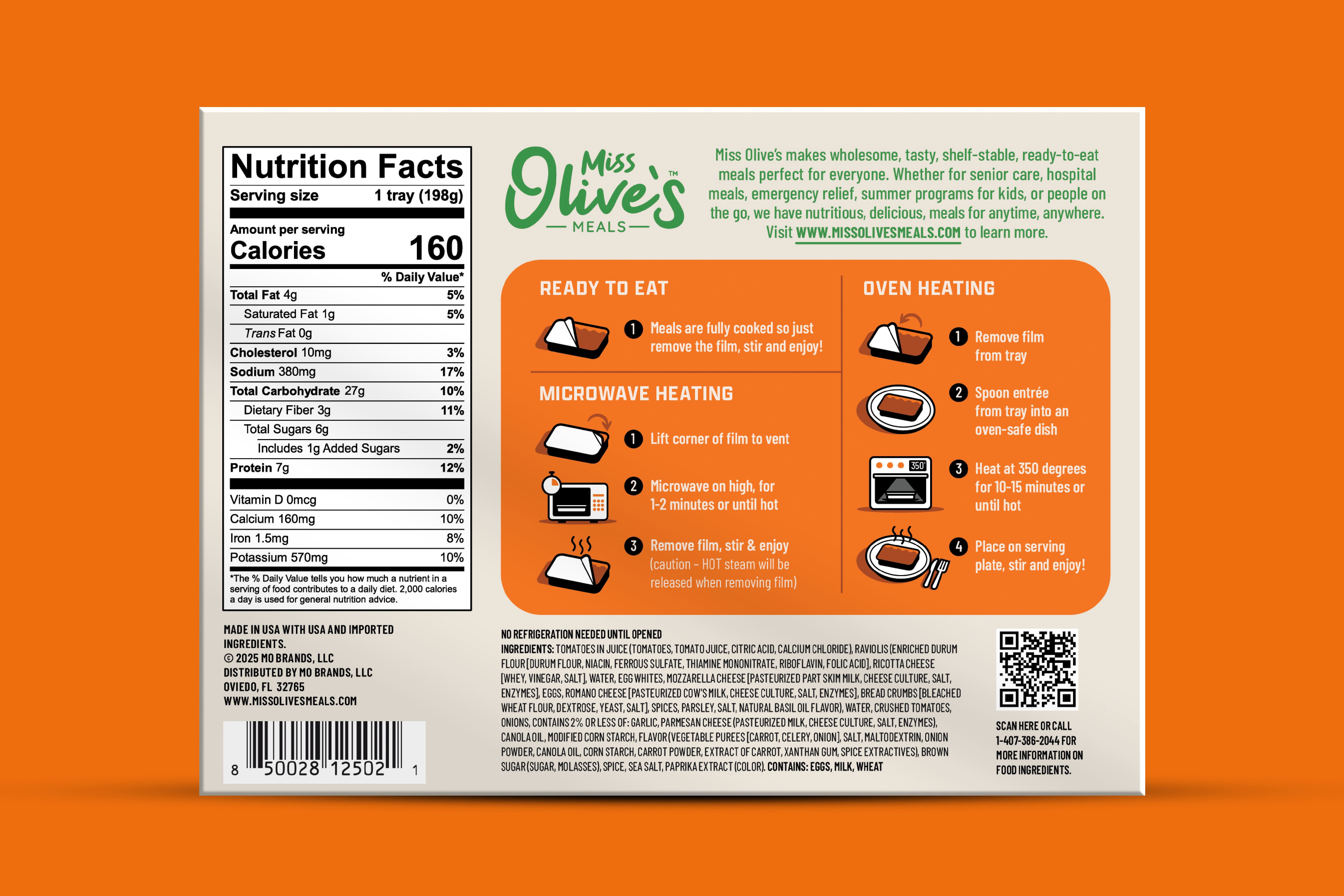 Cheese Ravioli (7 oz tray)