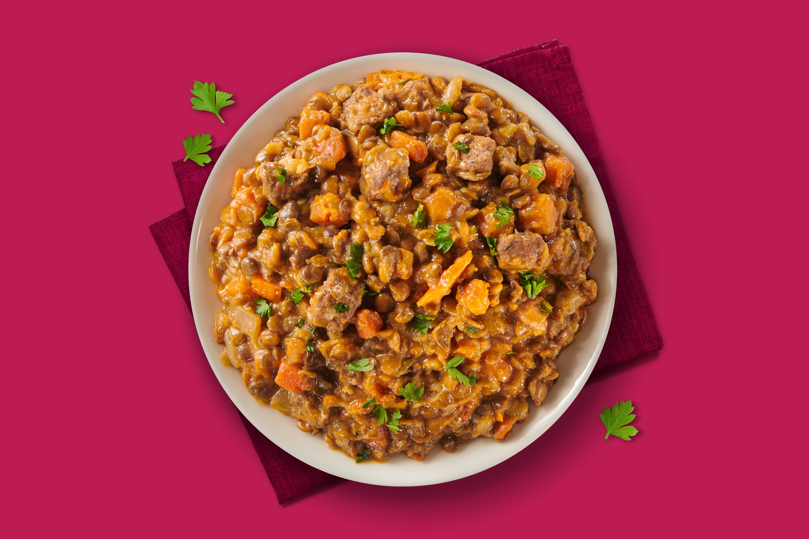 Lentils and Beef (7 oz tray)